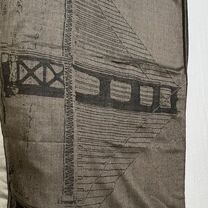 Robin Ruth Brown/Grey and Black San Francisco Golden Gate Bridge Scarf
